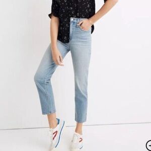 NEW Madewell Classic Straight Jeans in Meadowland Wash,27‎